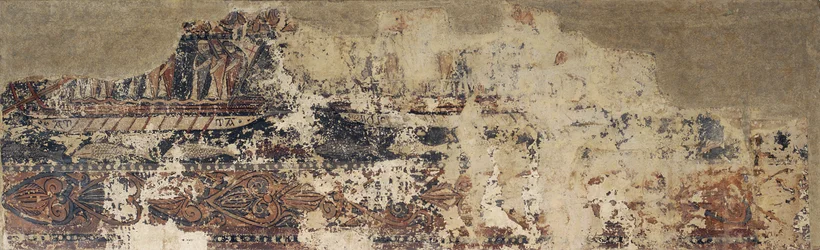 Profane Paintings from Sigena: Naval Battle Between a Christian Galley and a Saracen Galley